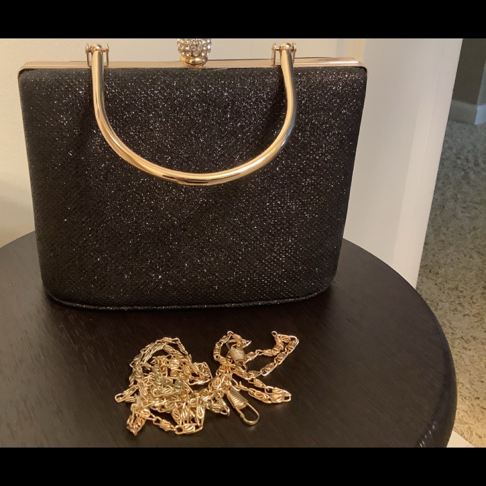 Crossbody black pouch purse